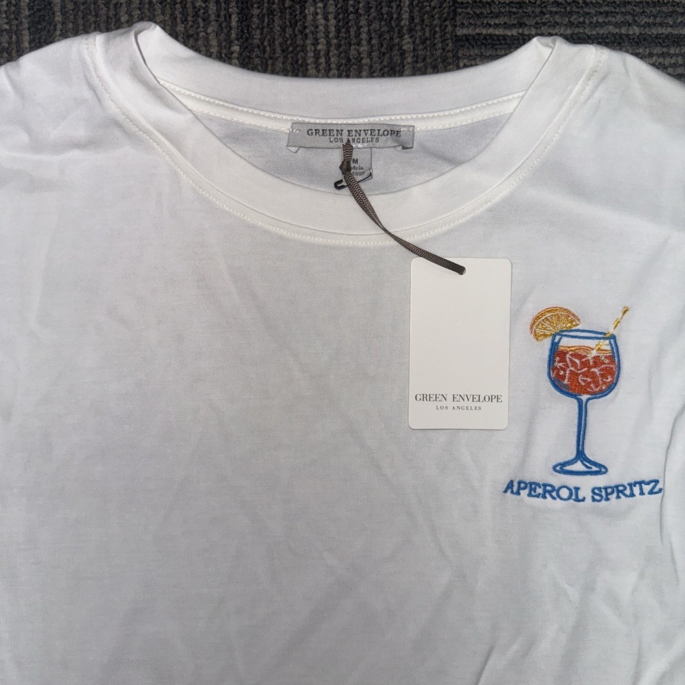 🍊 Green Envelope Aperol Spritz Graphic‎ Tee – Rome Italy  Medium - Picture 3 of 4